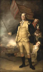 George Washington in der Schlacht von Princeton